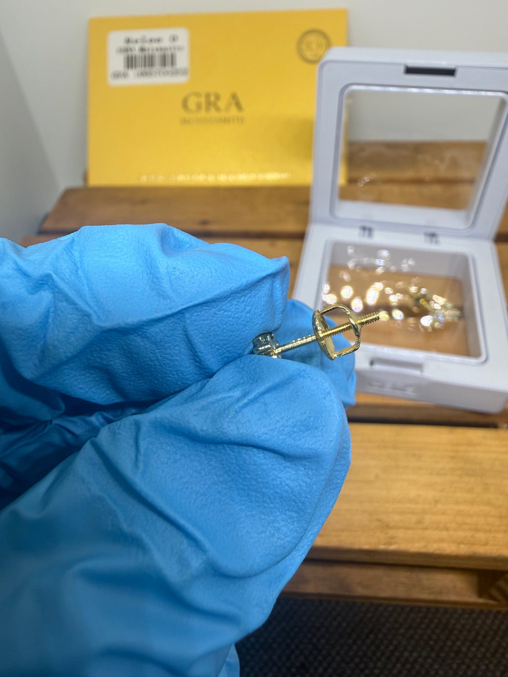 Petite Cross Moissanite Stud Earrings —— 14k gold plated
