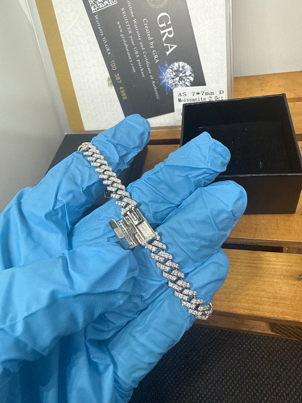 Iced Cuban Link Bracelet — 7 inch
