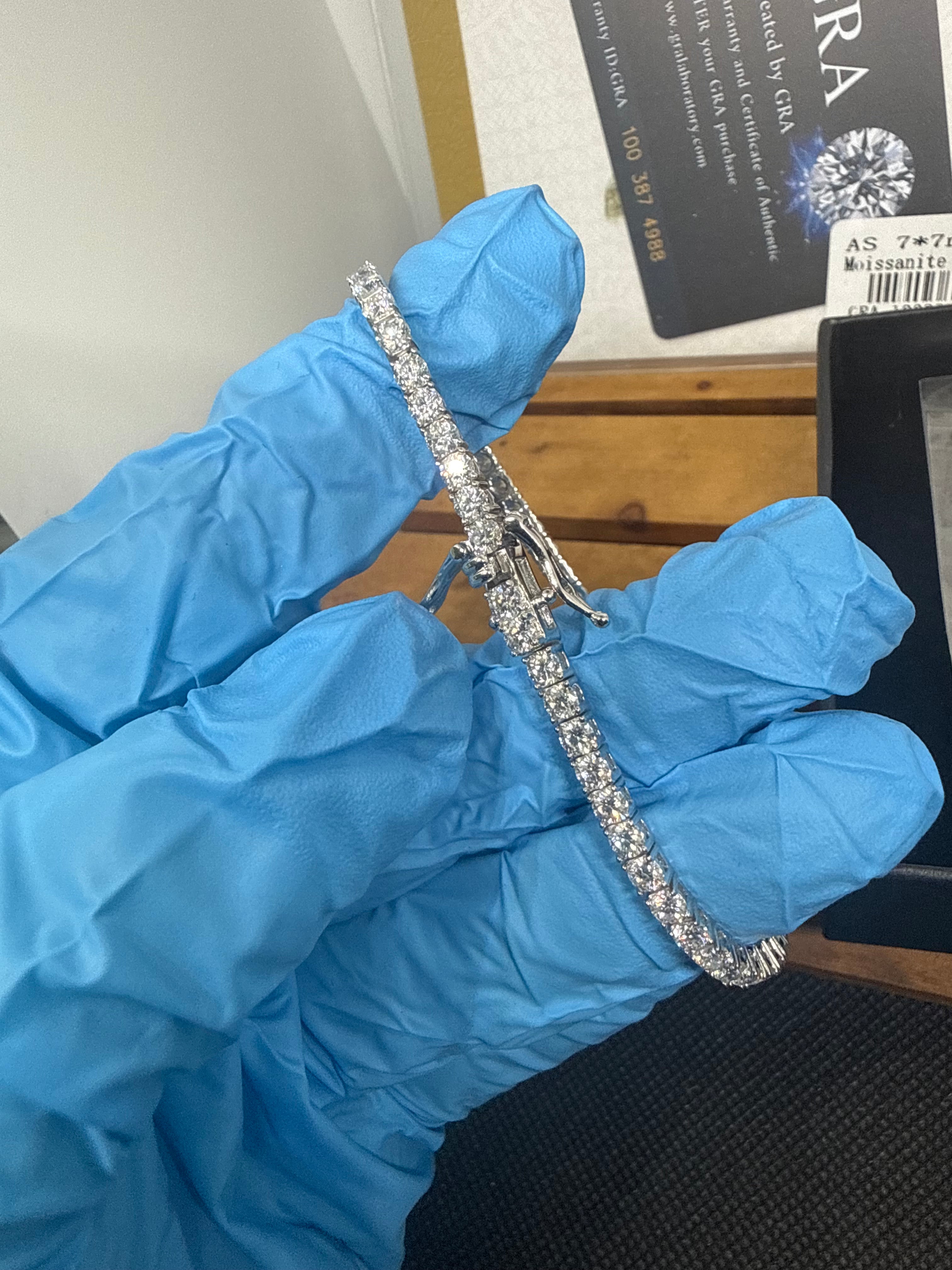 Moissanite Tennis Bracelet — 7 inch