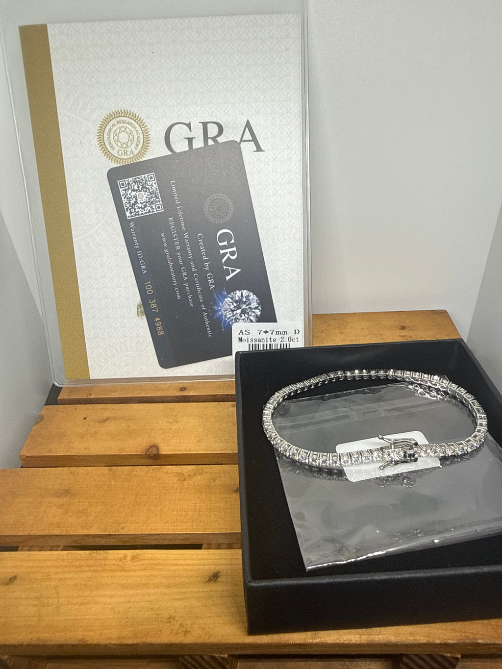 Moissanite Tennis Bracelet — 7 inch