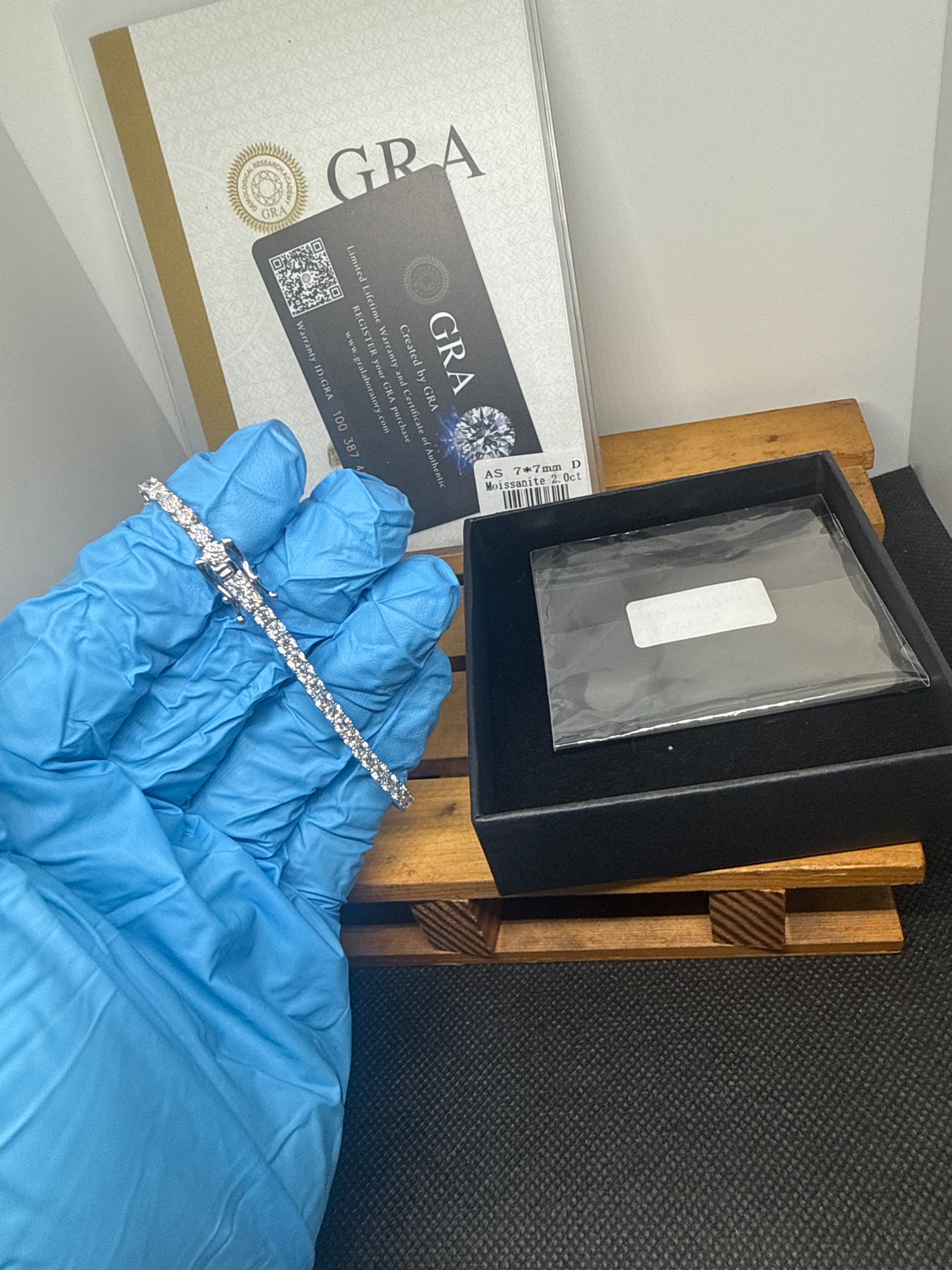 Moissanite Tennis Bracelet — 7 inch