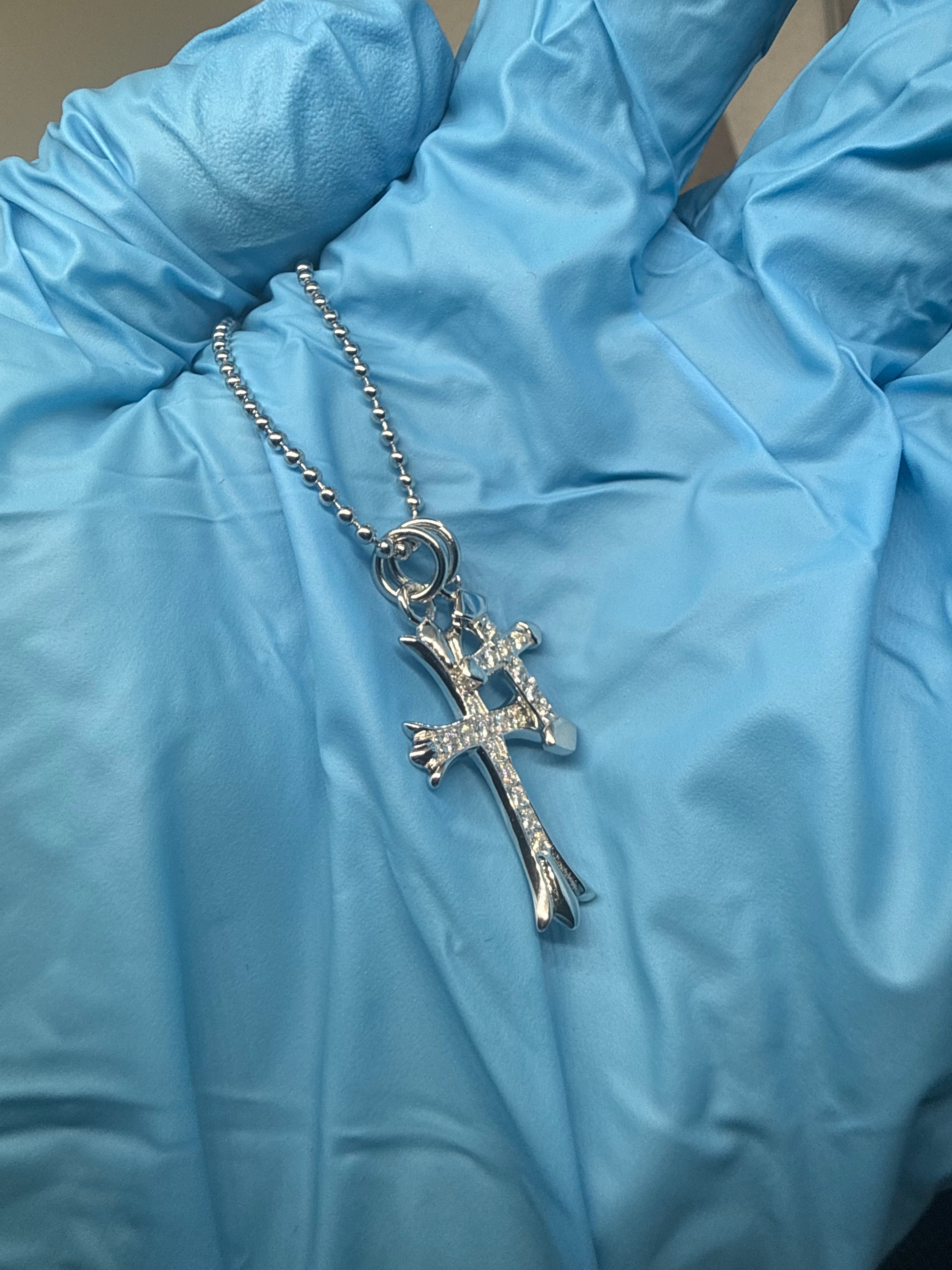 Cross Pendant Necklace — Ball Chain