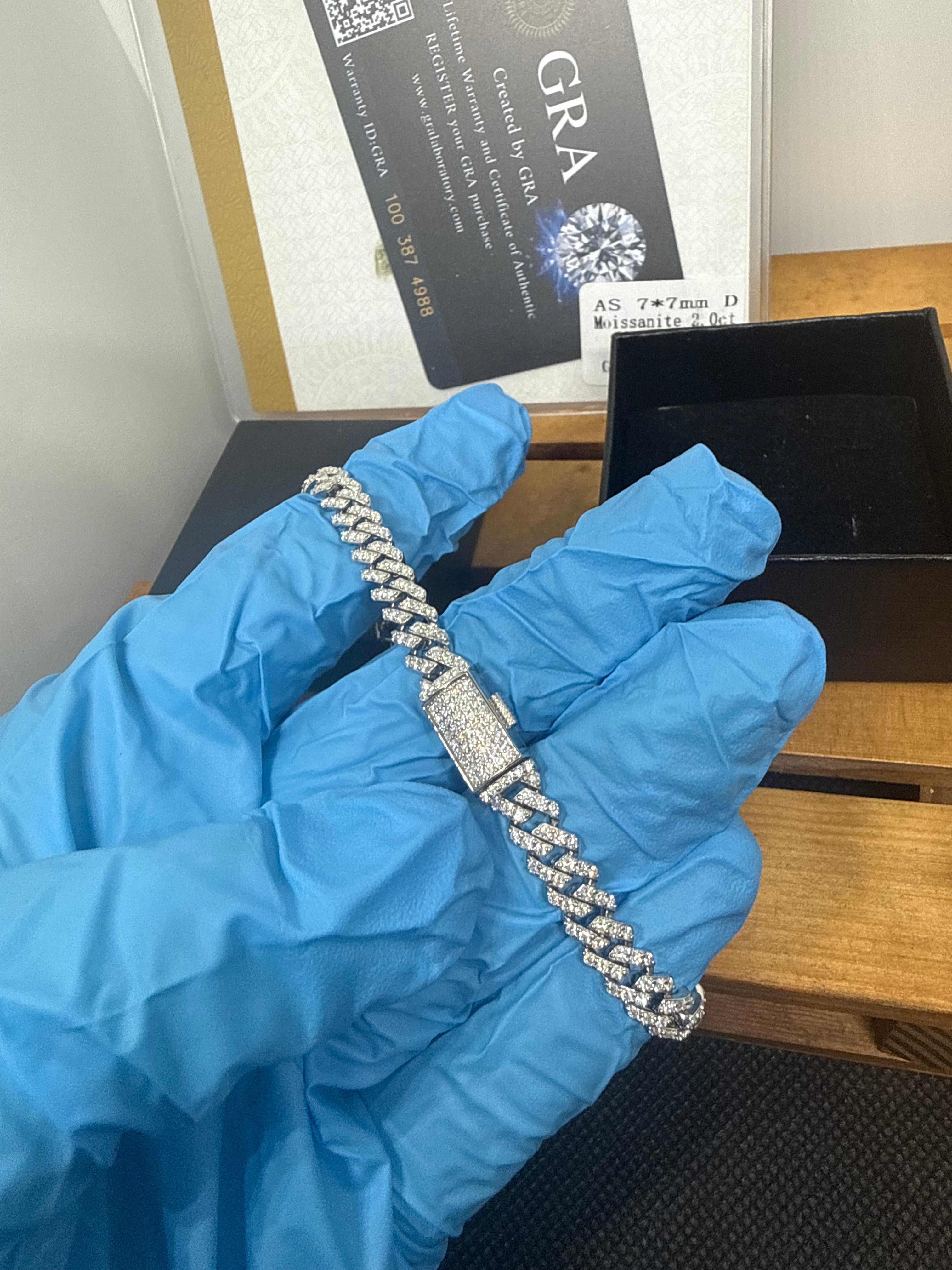 Iced Cuban Link Bracelet — 7 inch